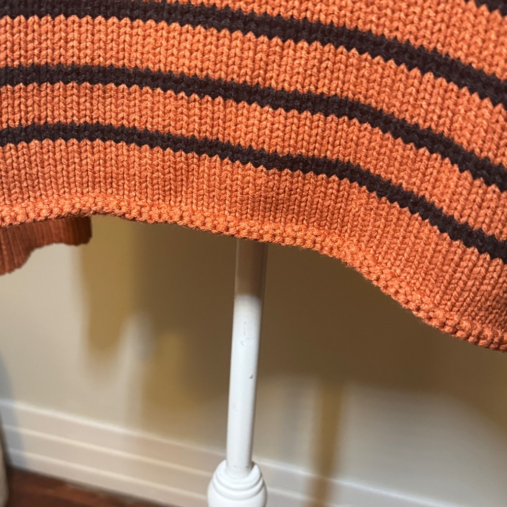 Kirundo Orange and Black Striped Sweater Size Large - Picture 5 of 10